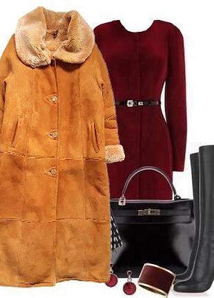 Натуральная теплющая дубленка турция