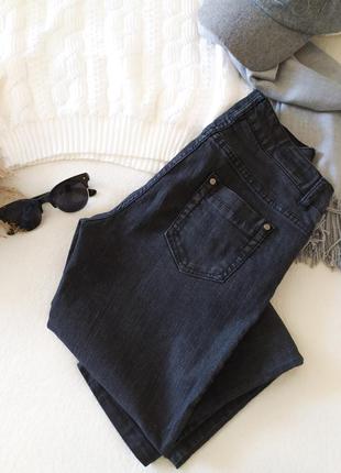 Прямые джинсы тёмно-серого цвета3 фото