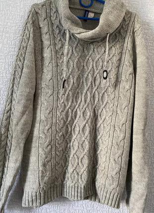 Мужской джемпер h&m приятного серого цвета