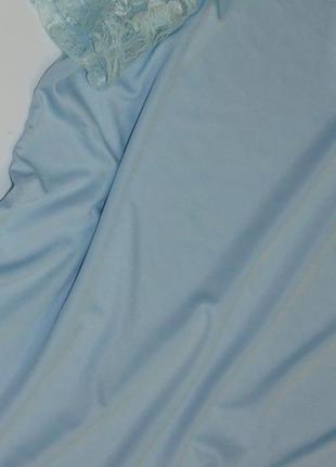 Бледно-голубая футболка с кружевом damart5 фото