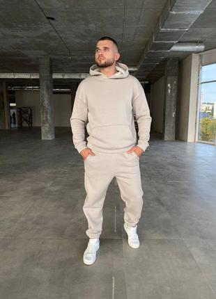 Чоловічий утеплений спортивний костюм oversize на байку