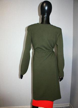 Кардиган удлиненный жакет пиджак накидка текстурный хаки, uk, m/l (3969)2 фото
