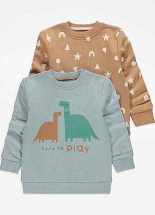 Кофта світшот світер джемпер george 80-86 см 86-92 см 92-98 см 110-116 см на флісі світшот на флісі теплий 1-1,5 1,5-2 2-3 5-6 років