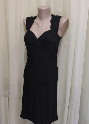 Бандажное платье футляр черного цвета1 фото