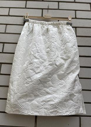 Новая фактурная юбка миди с жемчужным переливом