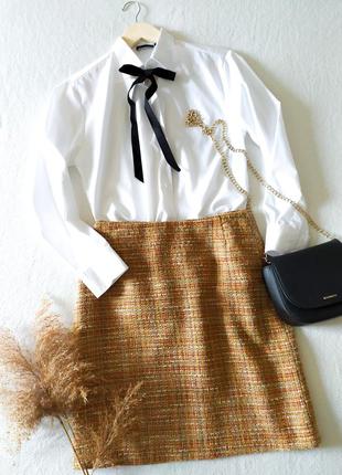 Трендовая твидовая юбка