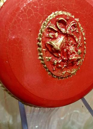 Новогодняя ёлочная игрушка-медальон