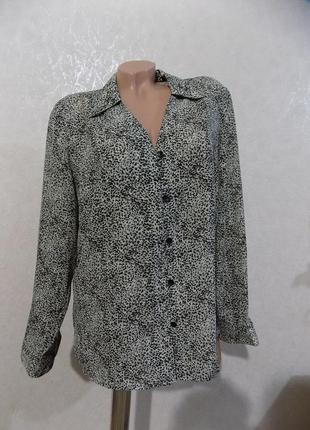 Блузка креп-шифон рубашка леопардовая размер 502 фото