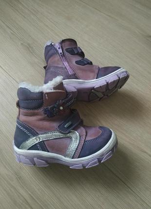 Дитячі зимові чобітки /шкіряні черевички для дівчинки/дитяче взуття