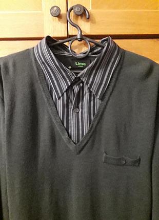Новий светр сорочка обманка р. l limе