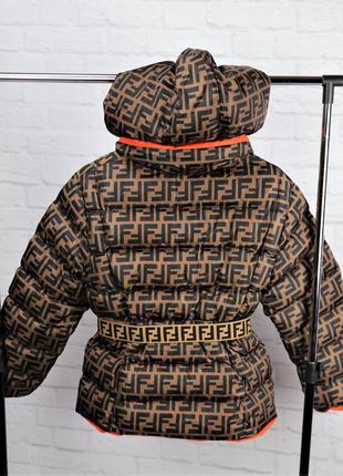 Куртка теплая двухсторонняя премиум качества в стиле фенди ❣️2 фото