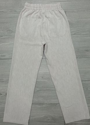 Прямые хлопоковые брюки с домотканым эффектом pull&bear - s, xl10 фото