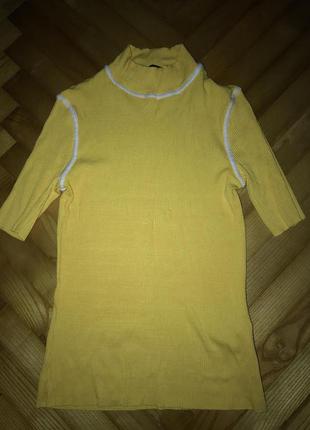 Zara-базовый гольф водолазка в рубчик! р.-s