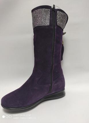 Распродажа !!!кожаные зимние сапоги ботинки для девочки tiflani овчина2 фото