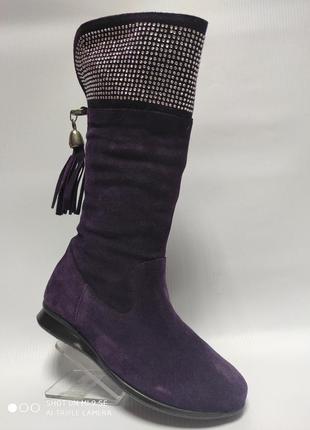 Розпродаж !!!шкіряні зимові чоботи черевики для дівчинки tiflani овчина