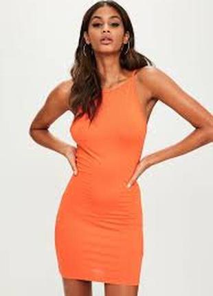 Короткое оранжевое платье missguided-122 фото