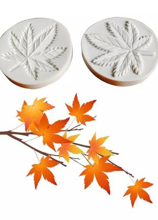 Кондитерський молд "кленовий лист" - діаметр молдовського 5,8, силікон