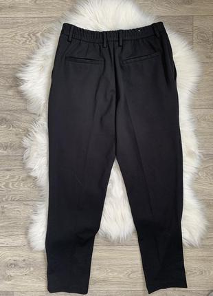 Zara черные текстурные брюки штаны с боковыми карманами6 фото