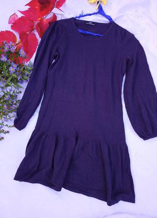 Тепле м'яке коротке плаття з оборкою,42-46разм.,marks&spencer.2 фото