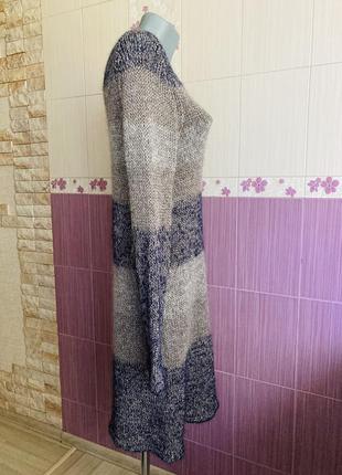Теплое вязаное итальянское платье длинный свитер4 фото