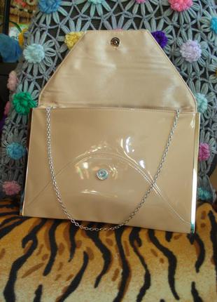 Супер клатч для деловой девушки цвета кофе с молоком"oasis".