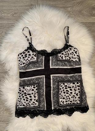 Sportalm kitzbuhel шелковая топ -майка с кружевом дорогого бренда