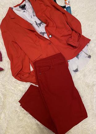 Красный пиджак батал marks & spenser