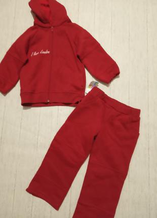 Теплий костюм на флісі бома на 4-5 років див. виміри