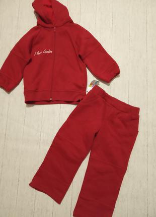 Теплий костюм на флісі бома на 4-5 років див. виміри4 фото