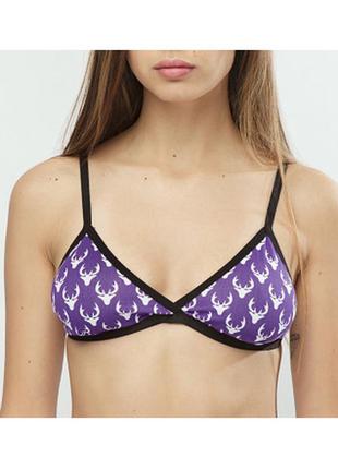 Ліф бюст фіолетовий з оленями
