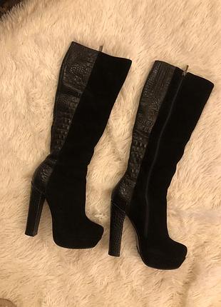 Зимові шкіряні чоботи італія 37