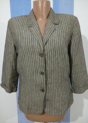 Лляний жакет з рукавом 3/4