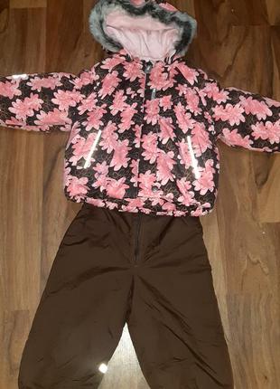 Комплект куртка та напівкомбінезон для дівчинки 80 lenne3 фото