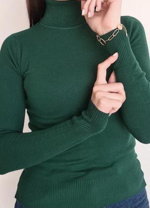Базовий гольф водолазка свитер светер кофта джемпер пуловер3 фото