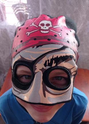 Детская шапка-маска пирата.3 фото