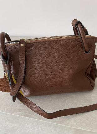 Сумочка cross body, шкіра. італія, plinio visona