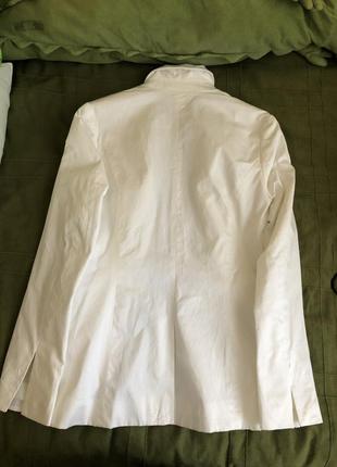 Белый жакет, пиджак, стойка, стильный5 фото