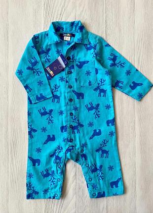 Фланелевый слип с новогодним принтом