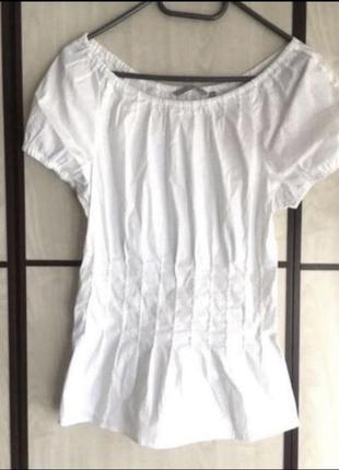 Блуза біла бавовна1 фото