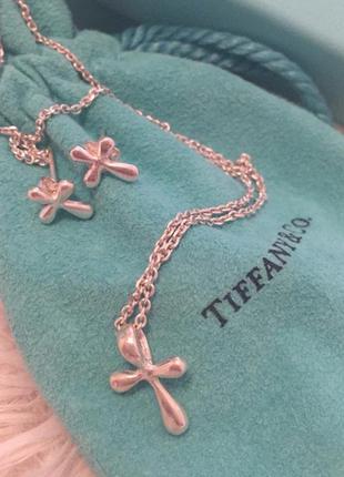 Крест tiffany&co оригинал! серебро 925 проба10 фото