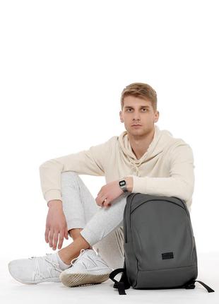 Чоловічий рюкзак місткий і практичний у графітовому кольорі