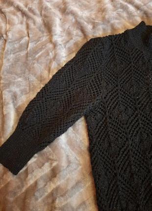 Вязаный ажурный свитер3 фото