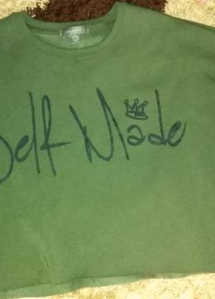 Теплый новый свитшот, реглан, кроп - топ фирменный primark