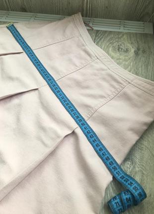 Розовая джинсовая теплая юбка4 фото