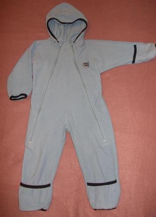 Флісовий комбінезон чоловічок поддевка на 1-2 роки 80-86-92 см