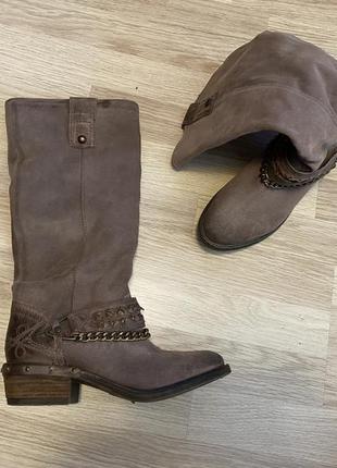 Чоботи козаки замшеві catwalk розмір 39