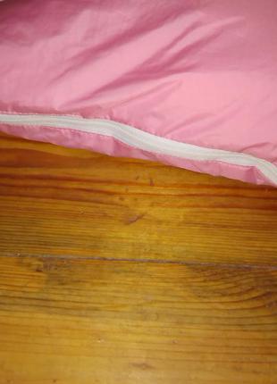 Конверт на выписку теплый для девочки одеяло с капюшоном розовый4 фото