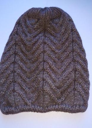Зимова шапка тепла коричнева2 фото