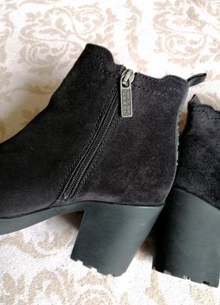 Шикарные замшевые ботинки, чёрные замшевые ботинки4 фото