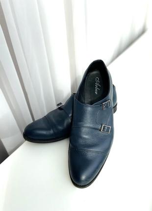 Кожаные туфли мужские монки1 фото